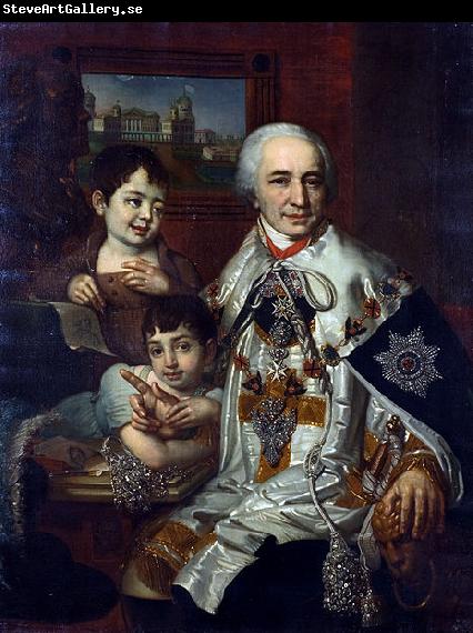 Vladimir Lukich Borovikovsky ortrait of count G.G. Kushelev with children